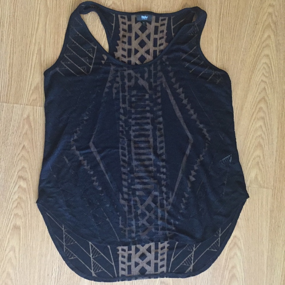 Mossimo sheer cut out tank top